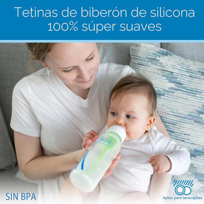 Dr. Brown's Natural Flow Anti-Colic Options+ Biberón de cuello...
