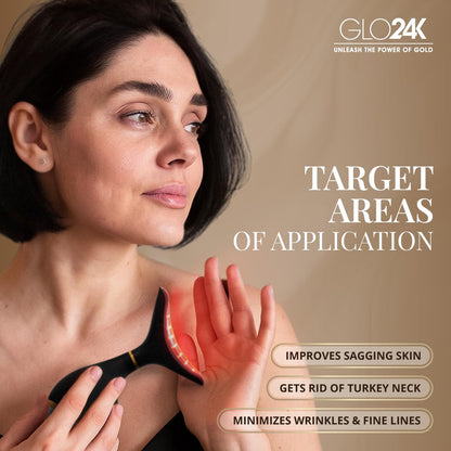 GLO24K Dispositivo de Belleza con Luz Roja para Cara y Cuello \u201...