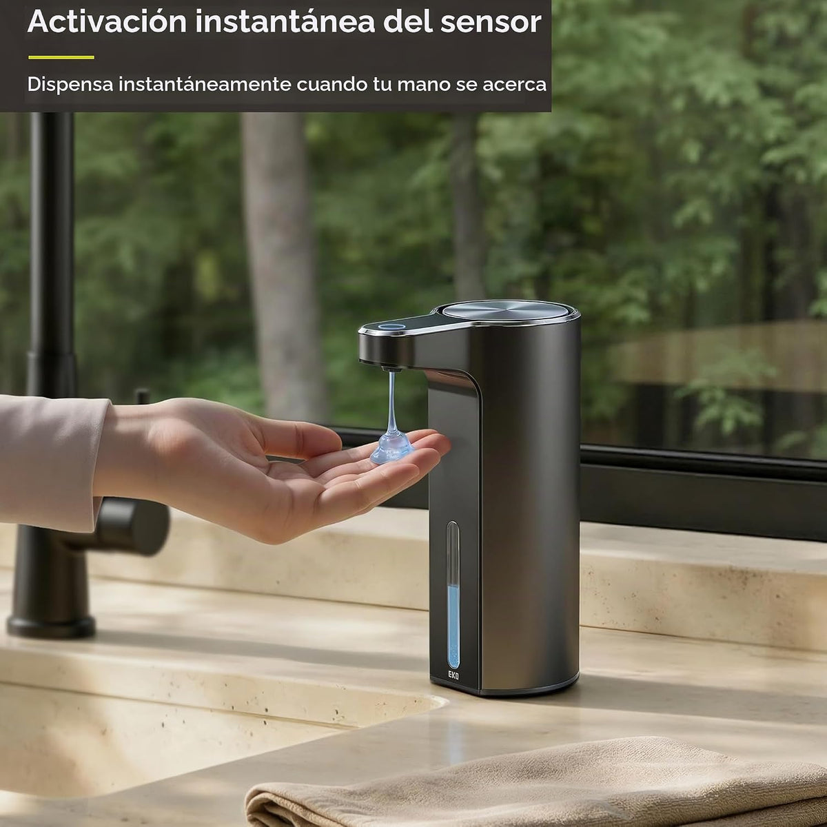 EKO Dispensador de jabón automático sin contacto Aroma para baño y...
