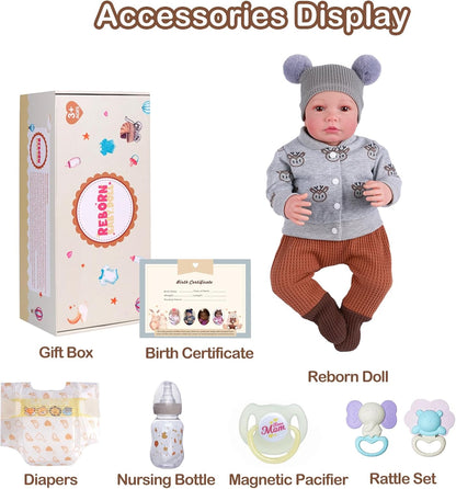 BABESIDE Muñecas realistas de bebé Reborn para niños - 17 pulgadas,...