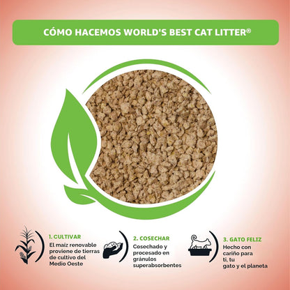 WORLD'S BEST CAT LITTER - Arena para múltiples gatos, sin perfu...