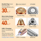 VG VOGCREST Recortador de Cejas y Facial: 2 en 1 Recargable para De...