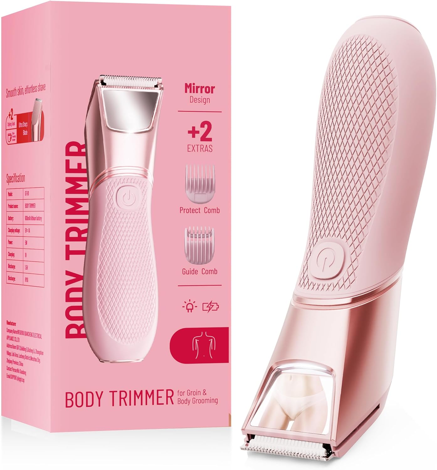 Recortadora de bikini recargable para mujer: afeitadora corporal co...