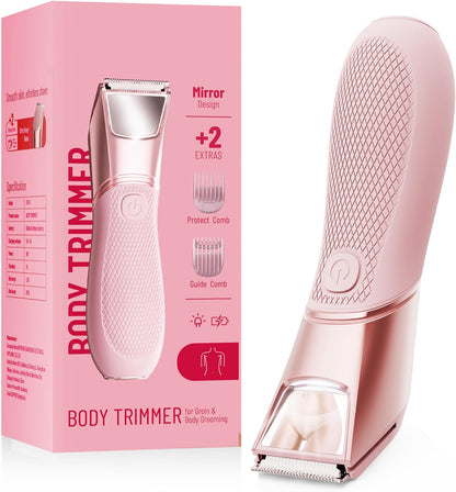 Recortadora de bikini recargable para mujer: afeitadora corporal co...