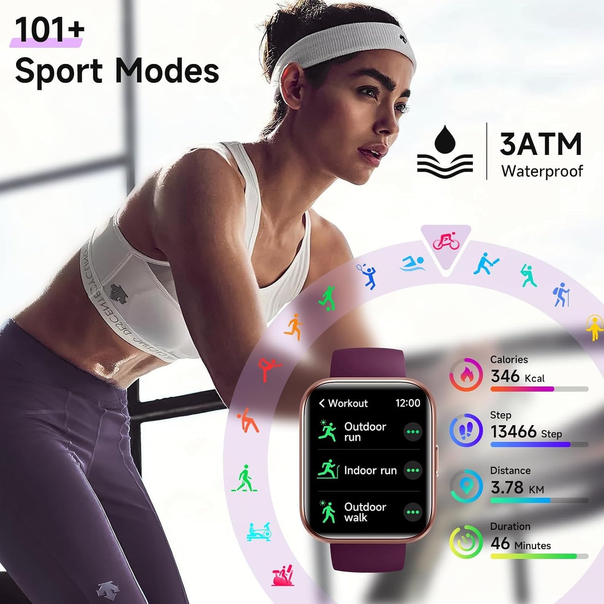 Gydom Relojes inteligentes para mujer para Android y iPhone, Alexa...