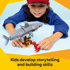 LEGO Creator - Juguete de construcción de tiburón feroz con cofre d...