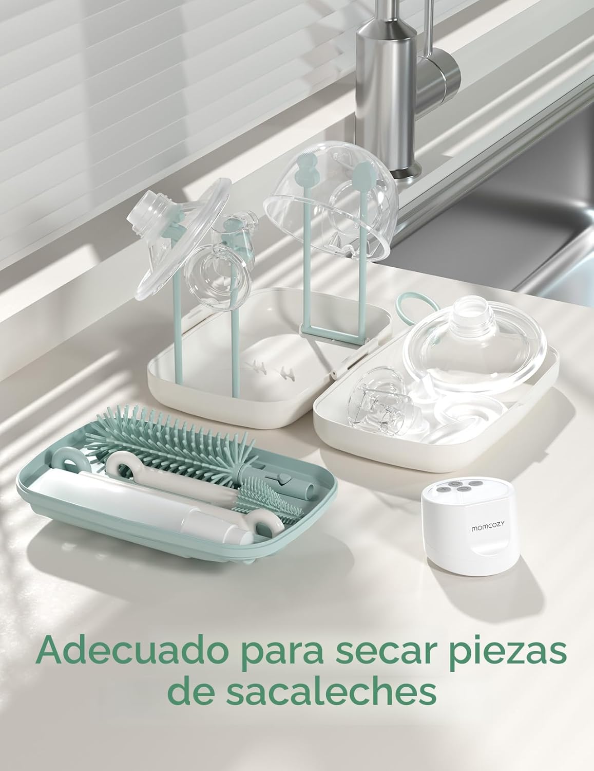 Momcozy Juego de cepillos para biberones, kit limpiador de biberone...