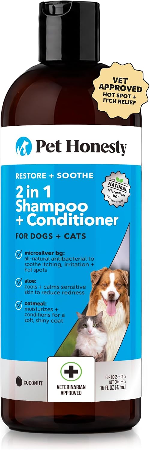 Pet Honesty Restore + Soothe 2 en 1 Champú + Acondicionador para pi...