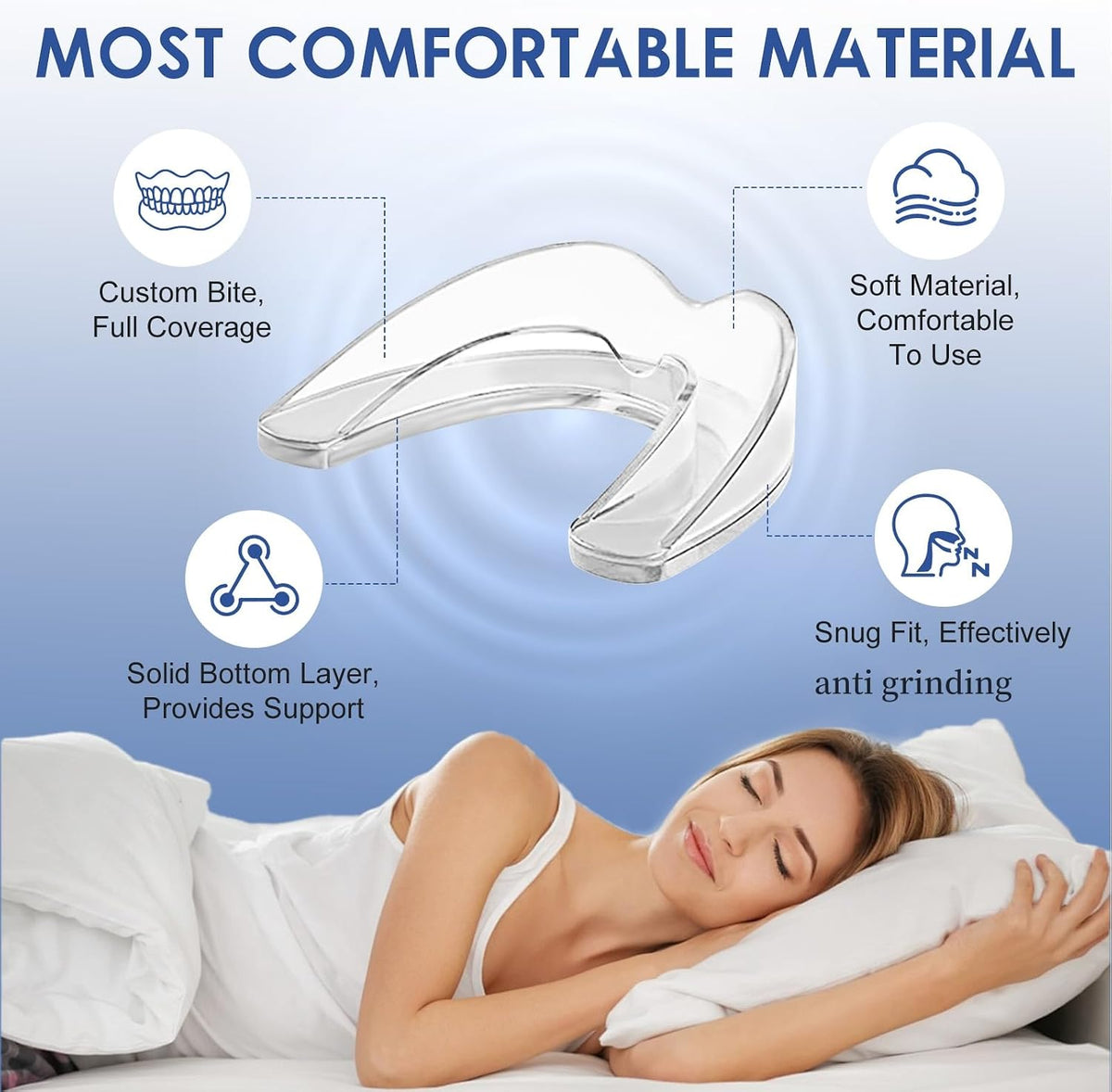 OHALEEP Protector anti molienda para apretar los dientes por la noc...