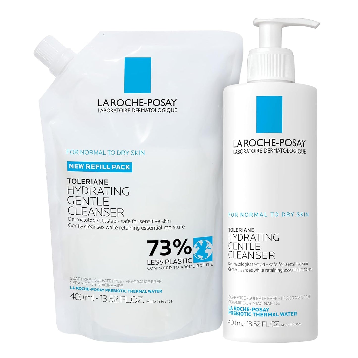 La Roche-Posay Toleriane - Limpiador facial suave e hidratante, lim...