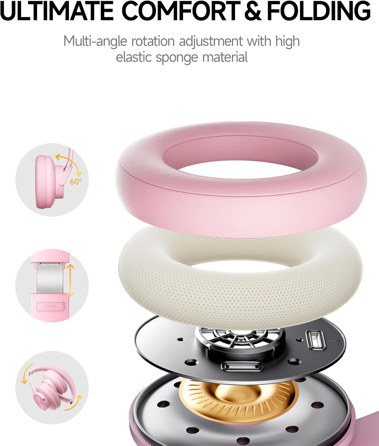Picun B8 - Auriculares inalámbricos Bluetooth, auriculares Bluetoot...