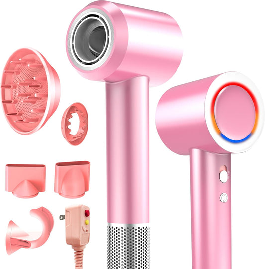 Secador de pelo, secador de pelo de secado rápido de 1800 W con mot...