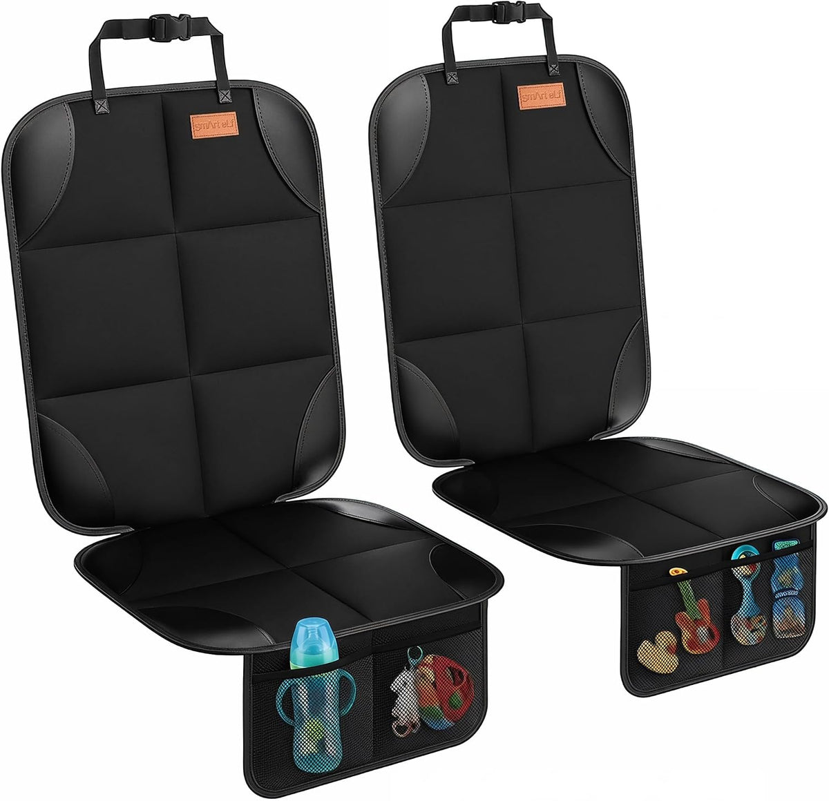 SMART ELF Protector de asiento de automóvil, acolchado más grueso y...