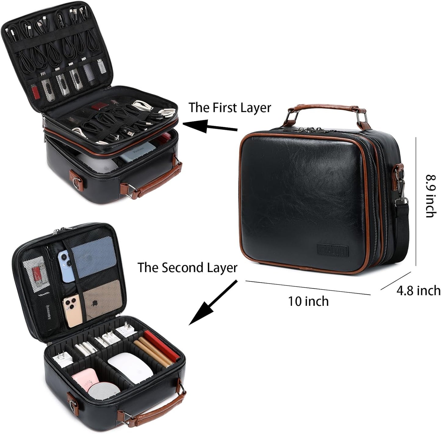 KYALOU Organizador de Viaje Electrónico, Estuche Grande para Cables...