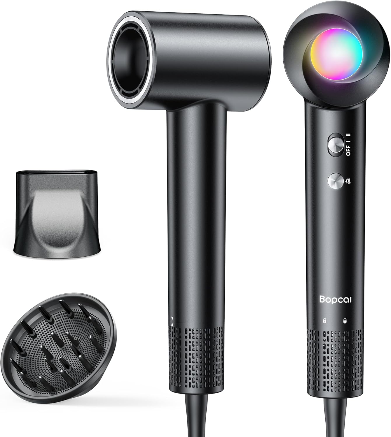 Ionic - Secador de pelo con difusor - Secador de pelo de alta veloc...