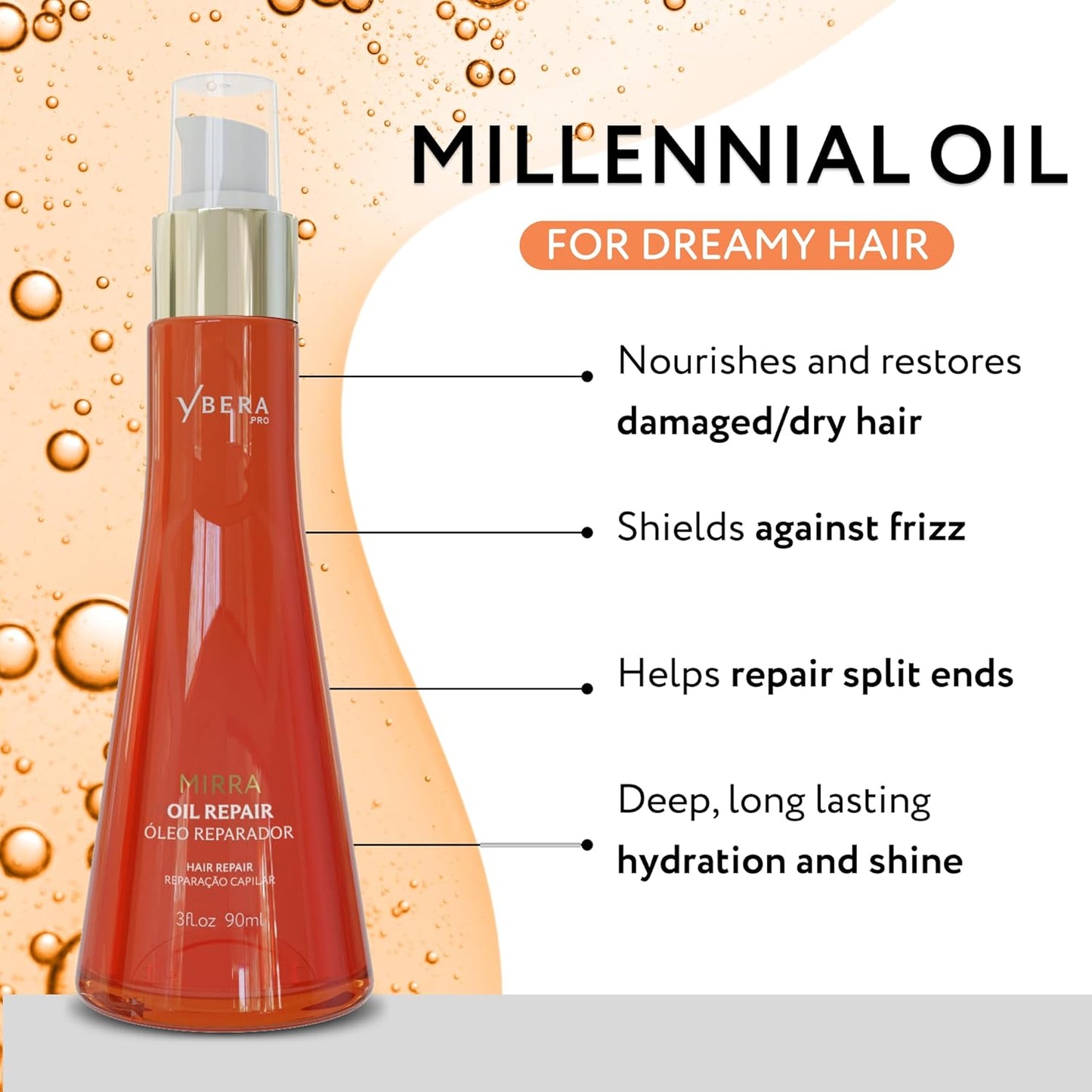 Ybera Mirra Oil Repair - Aceite de primera calidad para cabello sec...