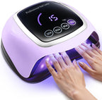 Lámpara de uñas UV, secador de uñas LED de 180 W para esmalte de ge...