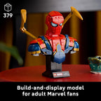 LEGO Marvel Iron Spider-Man Bust coleccionable \u2013 Kit de constr...