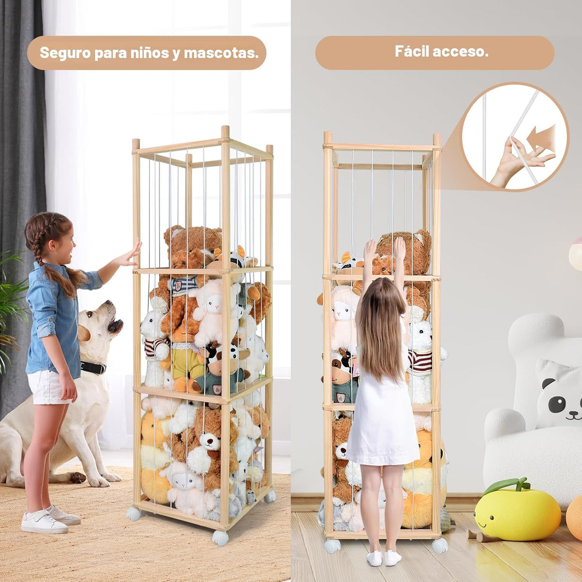 Almacenamiento de animales de peluche, almacenamiento de zoológico...