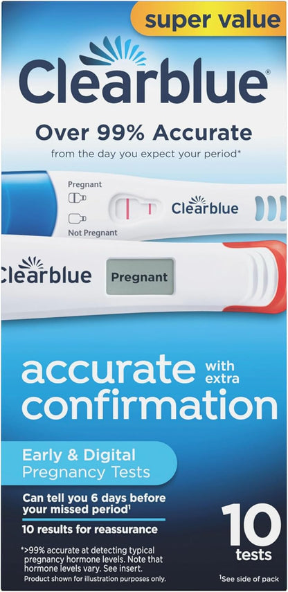 Clearblue Kit de prueba de embarazo temprano, kit de prueba de emba...