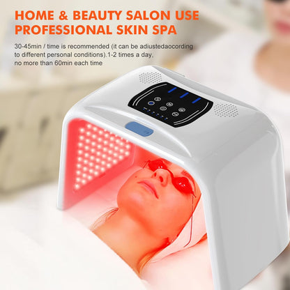 Holsn Terapia de luz LED para la cara y el cuerpo con spray de 7 co...
