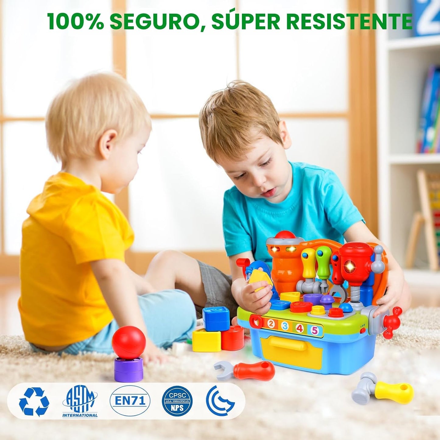 Juguetes ORWINE para niños de 1 año, banco de herramientas musical...