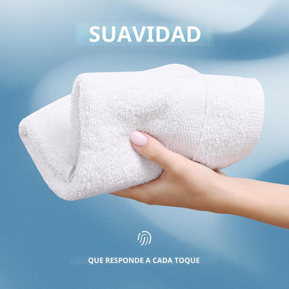 White Classic - Juego de lujo de toallas de baño para baños, hotele...
