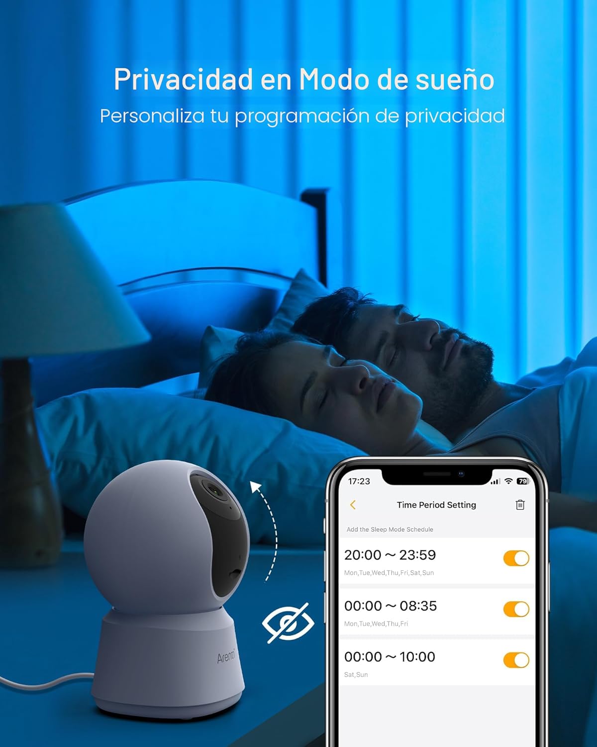 ARENTI Cámara de seguridad 5G para interiores, cámara para mascotas...