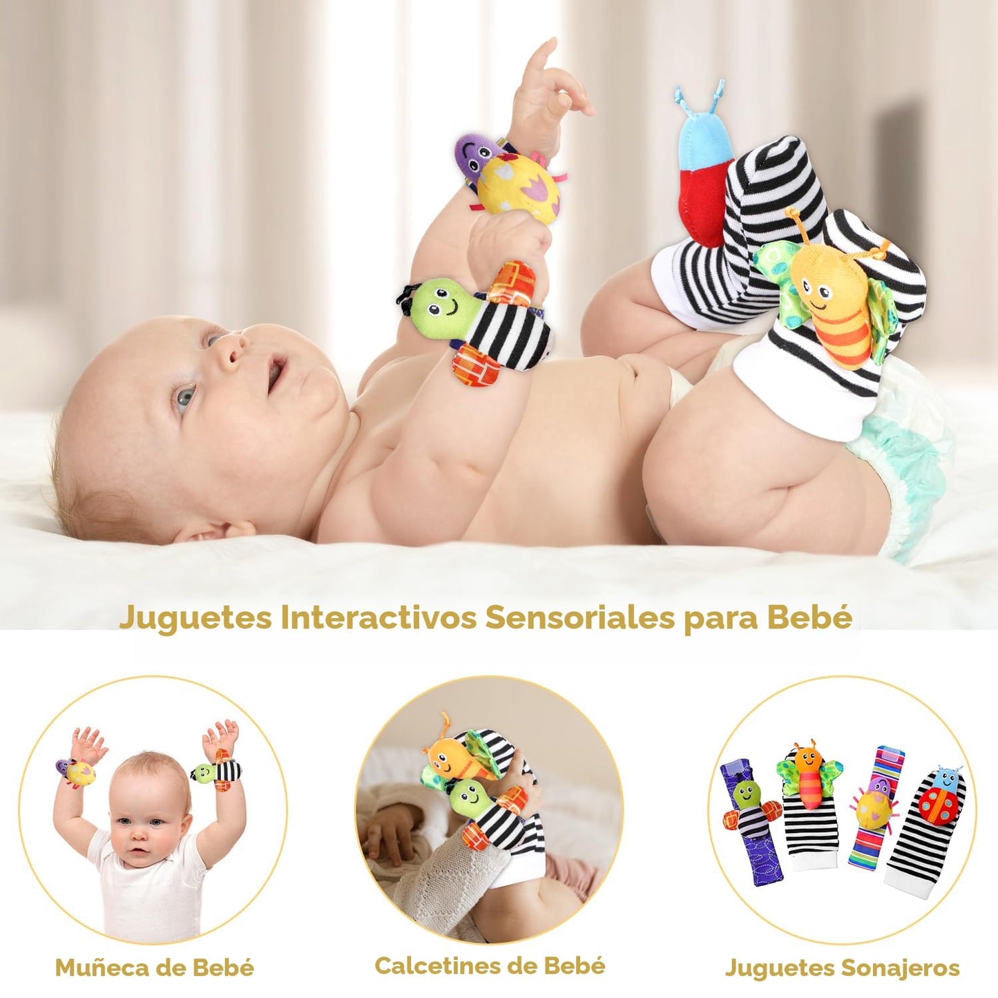 iAOVUEBY Juego de regalo para bebé, regalos de baby shower, juguete...
