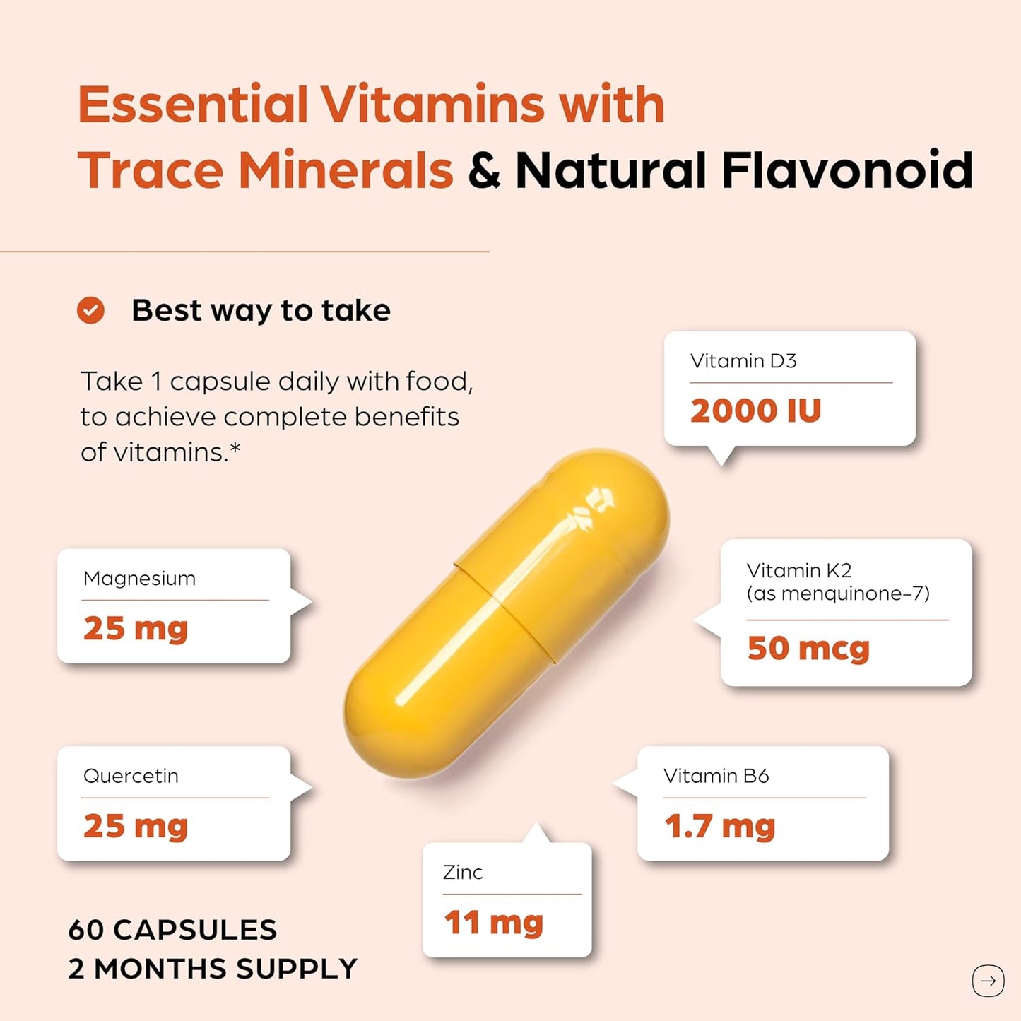 Sandhu's Vitamina D3 K2 Magnesio 2000 UI, 50mcg K2 Cápsulas 60...