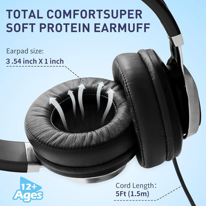 AILIHEN C90 - Auriculares con cable con micrófono y control de volu...