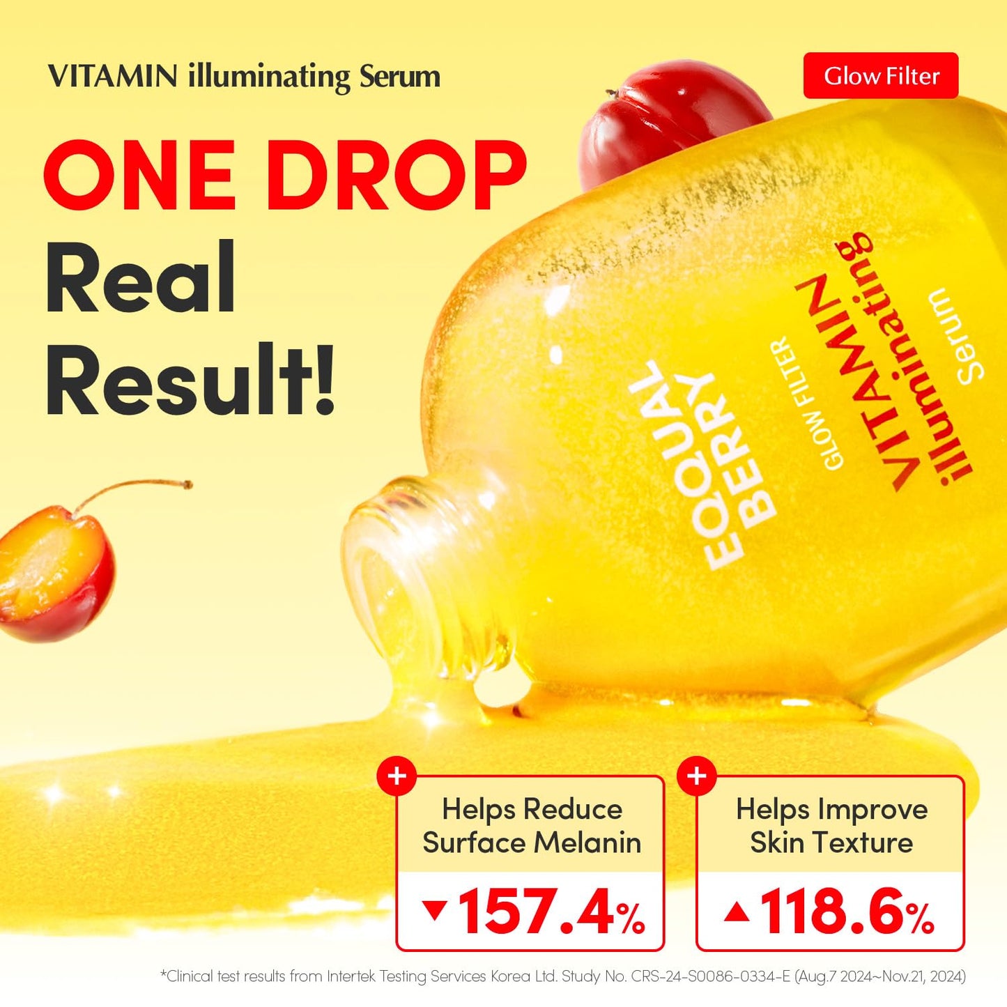 EQQUALBERRY Suero iluminador de vitaminas | Niacinamida 4% + suero...