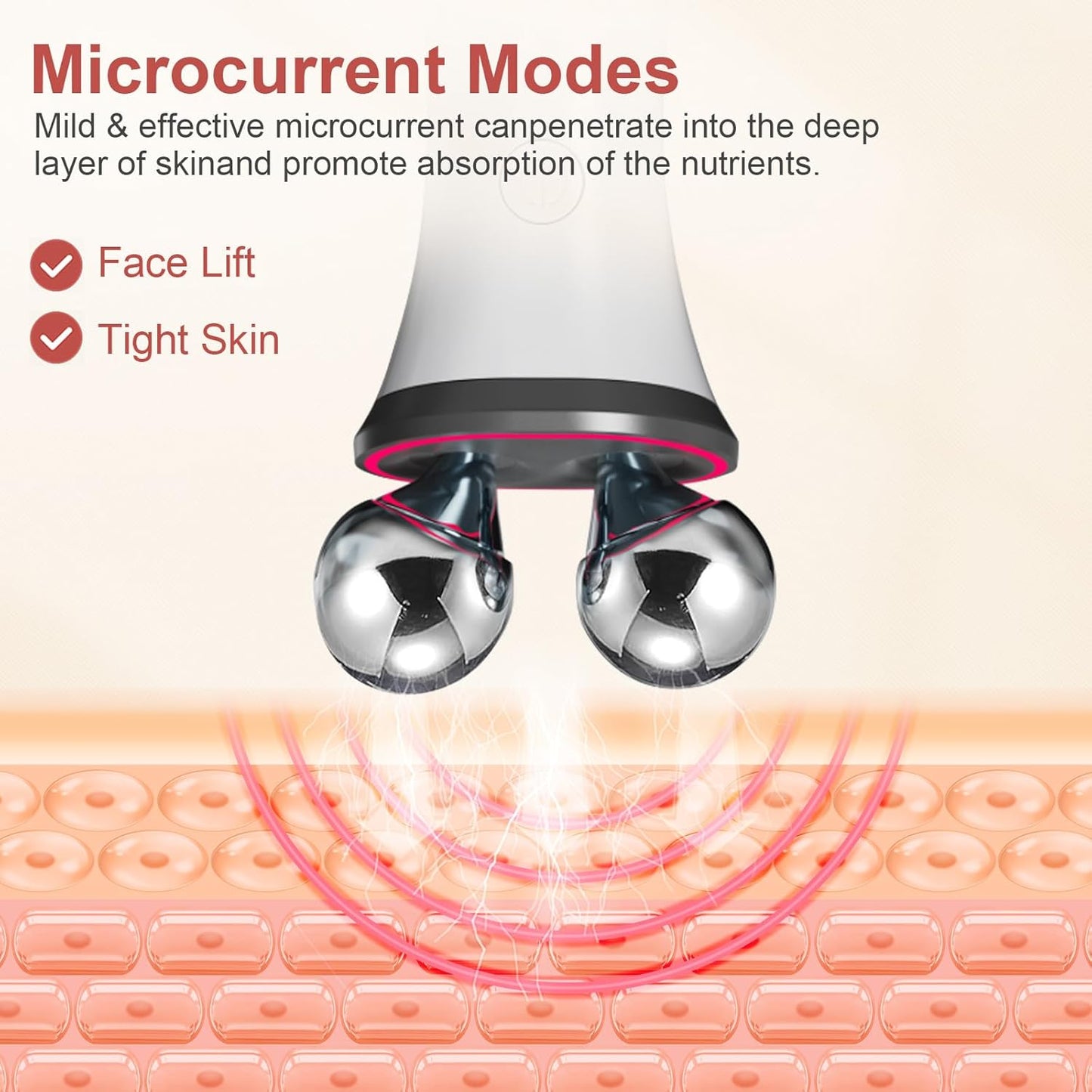 Dispositivo facial de microcorriente \u2013 Elevación facial eléctr...