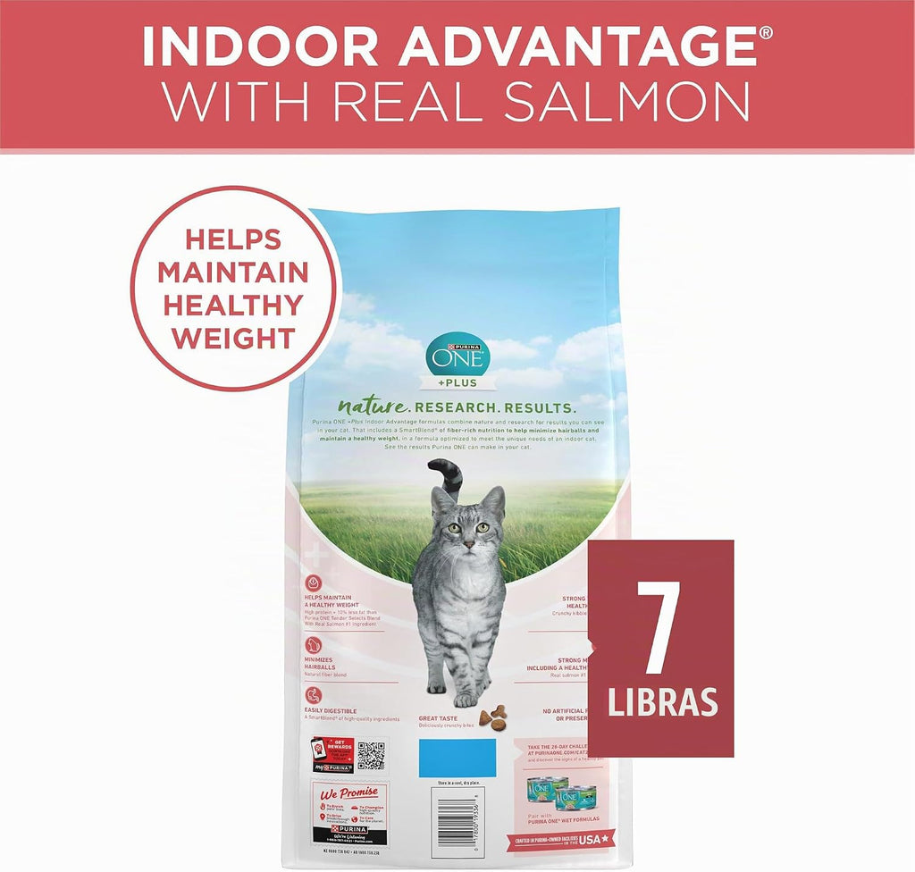 Purina ONE Alimento Natural para Gatos Bajo en Grasa, Alimento Seco...