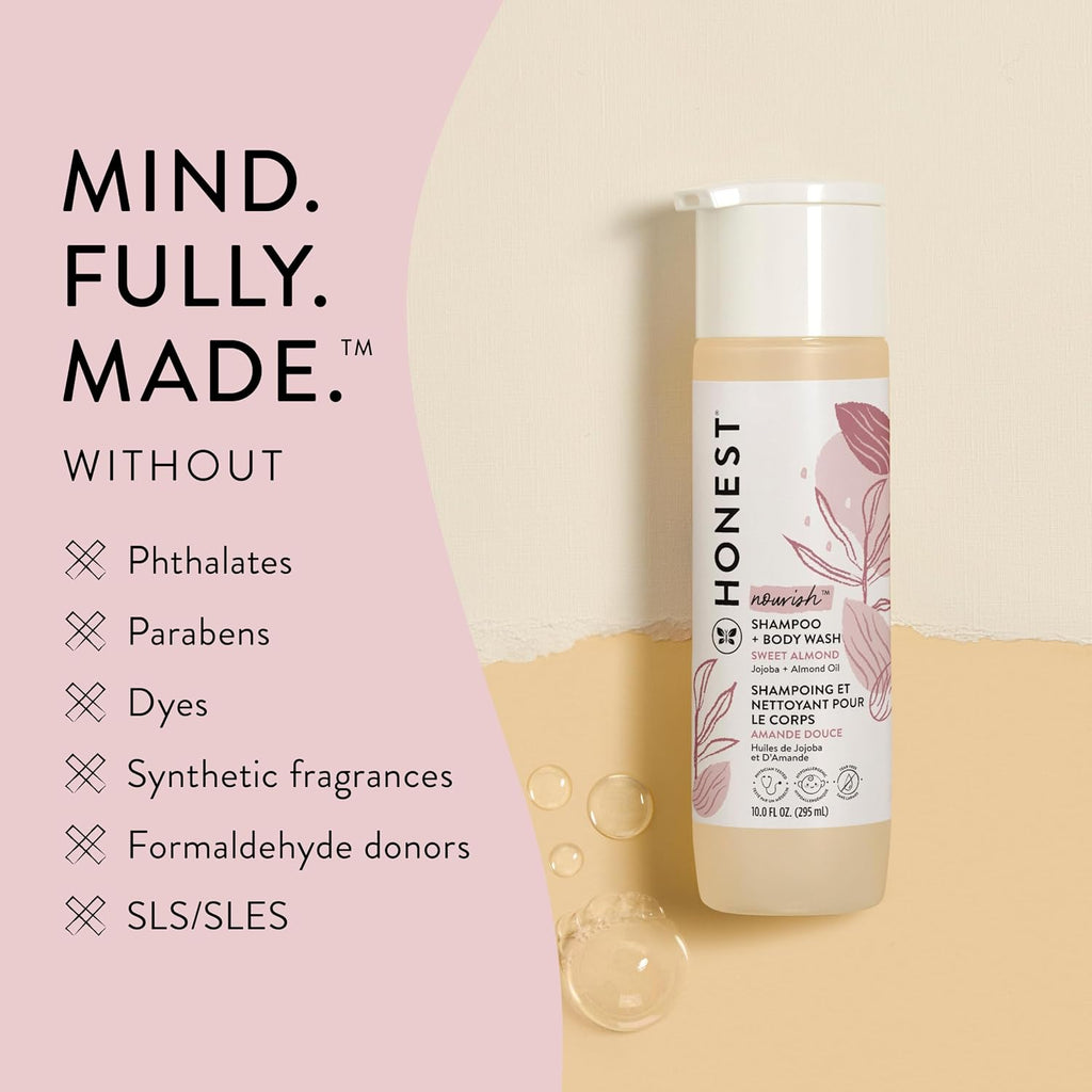 The Honest Company - Champú nutritivo y gel de baño, almendra dulce...