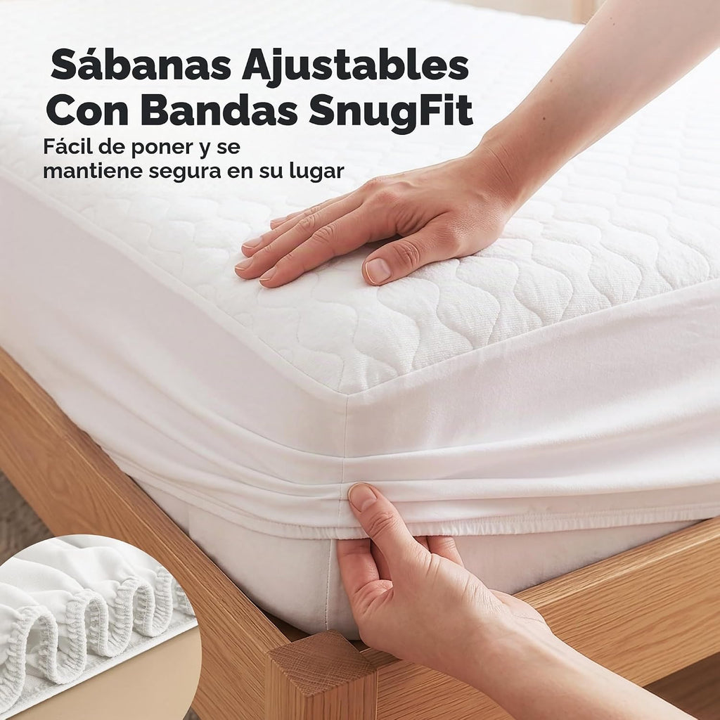 1 funda protectora impermeable de colchón individual de 75 x 39 pul...