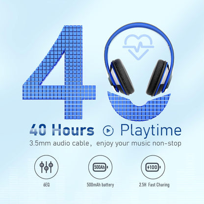 Falebare Auriculares Bluetooth sobre la oreja, auriculares inalámbr...