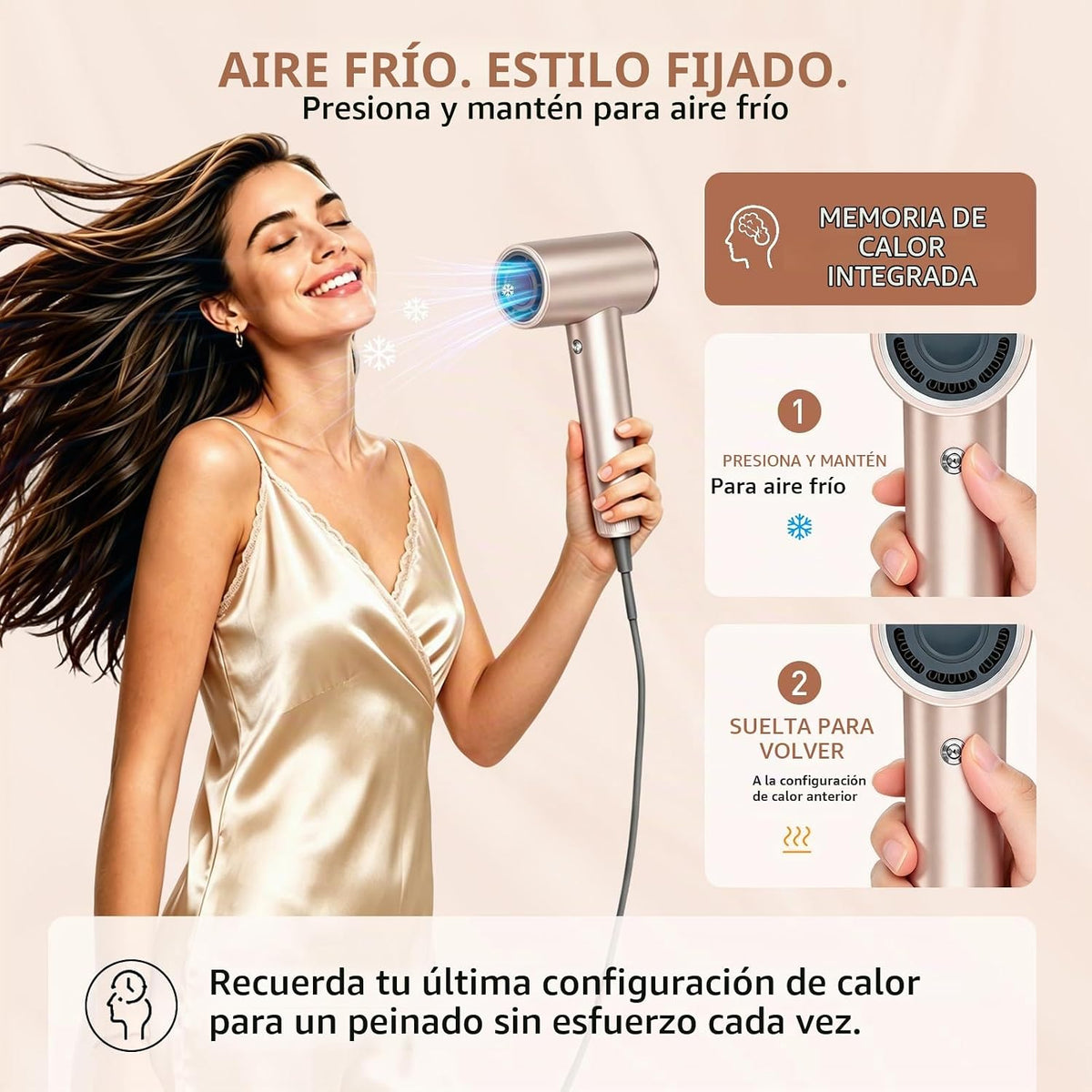 Secador de pelo iónico de alta velocidad Mythsight StyleVibe con 3...