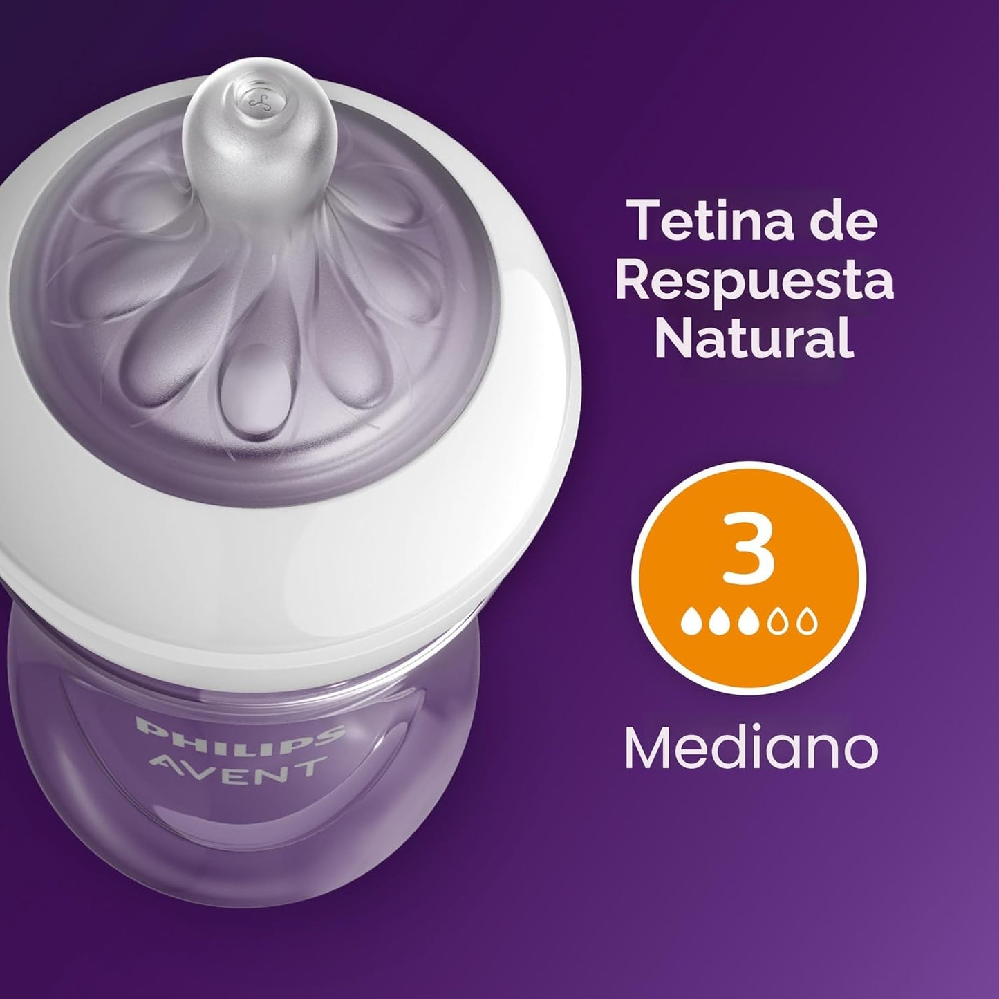 Philips AVENT - Biberón natural con boquilla de respuesta natural,...