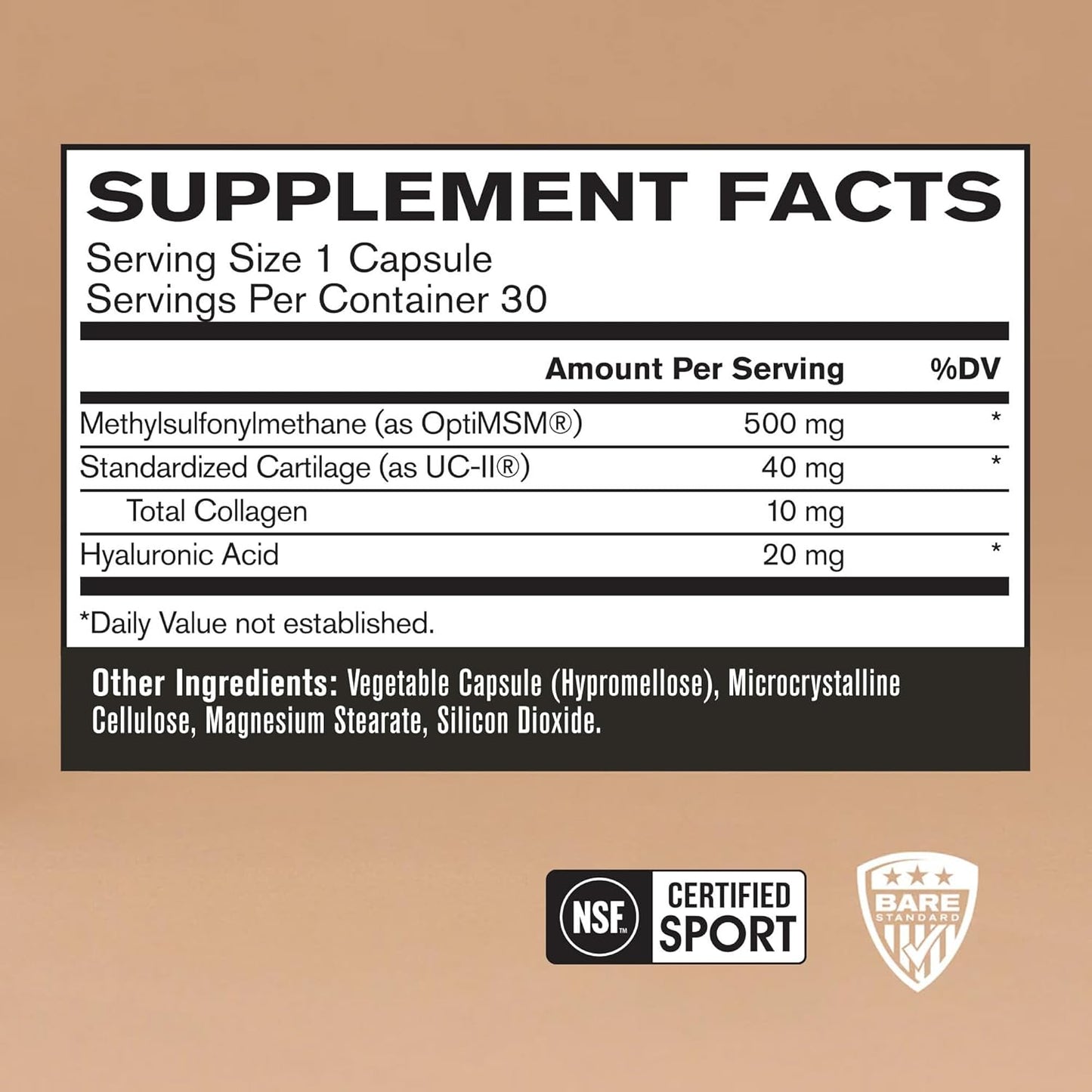 BARE PERFORMANCE NUTRITION, BPN Articulaciones Fuertes, Cápsulas de...