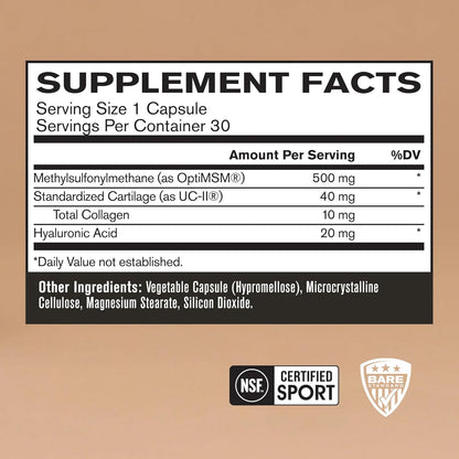 BARE PERFORMANCE NUTRITION, BPN Articulaciones Fuertes, Cápsulas de...