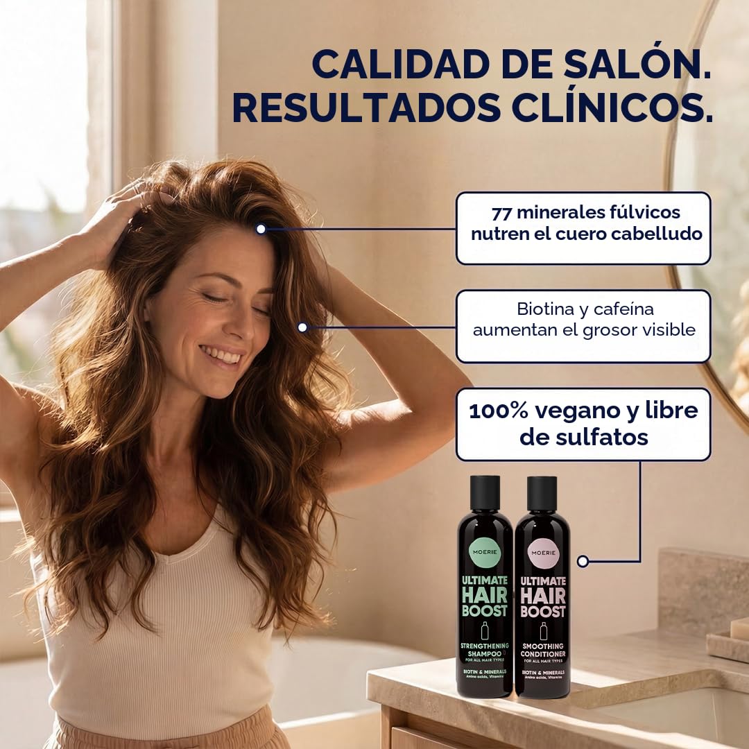 Moerie Champú y acondicionador para el crecimiento del cabello para...