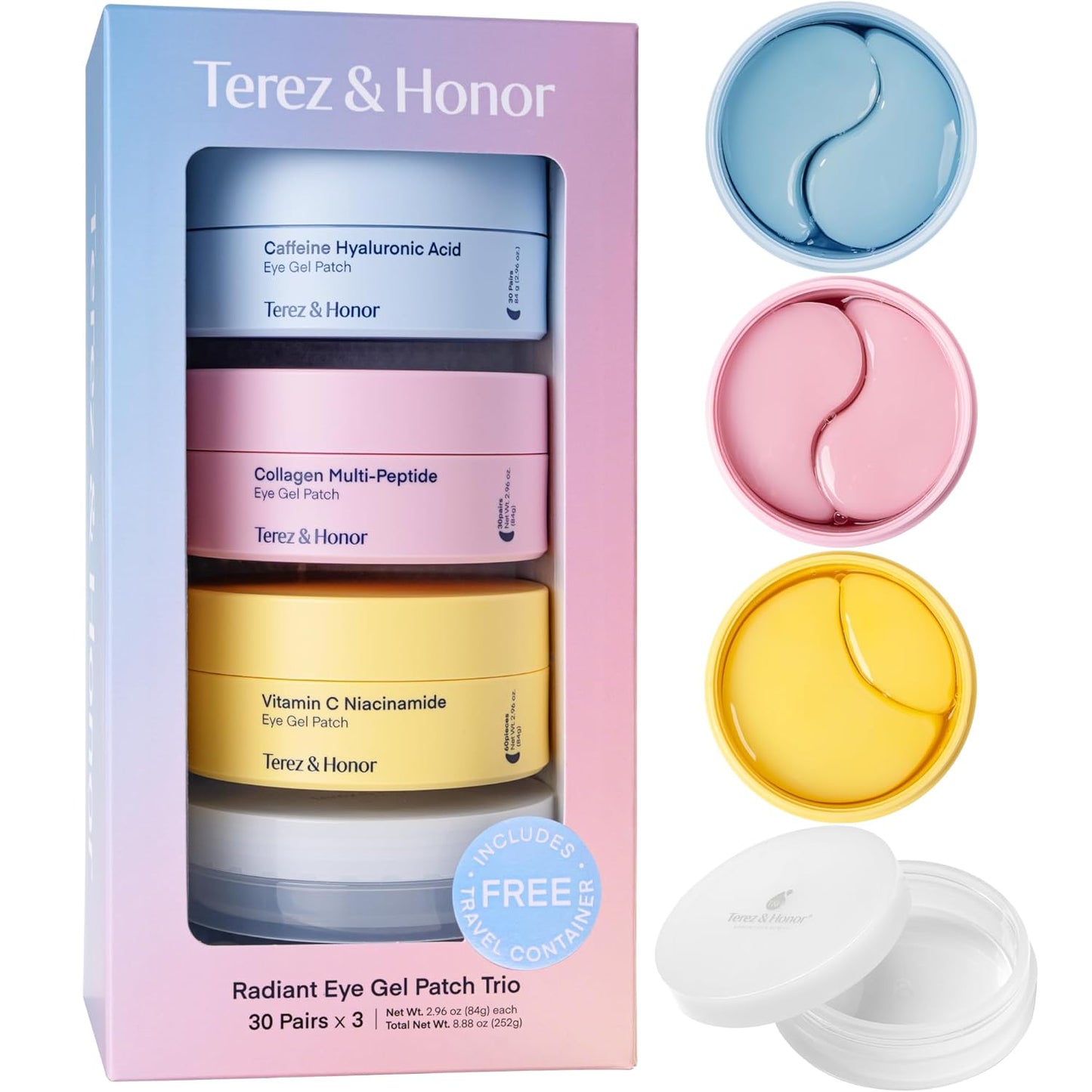 TEREZ &amp; HONOR Juego de 3 parches para los ojos, paquete de 3 (6...