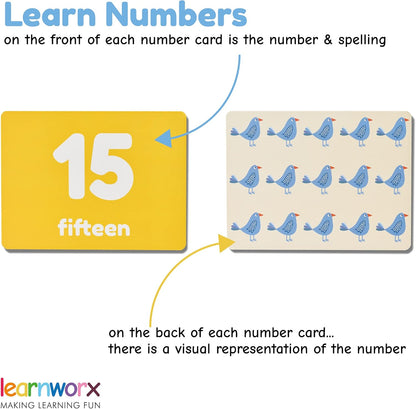 Tarjetas flash de números para niños pequeños | Premiadas - Tarjetas flash de matemáticas para niños pequeños | Aprende a contar tarjetas numéricas 1 a 100 | Ayuda a los niños a contar juegos |