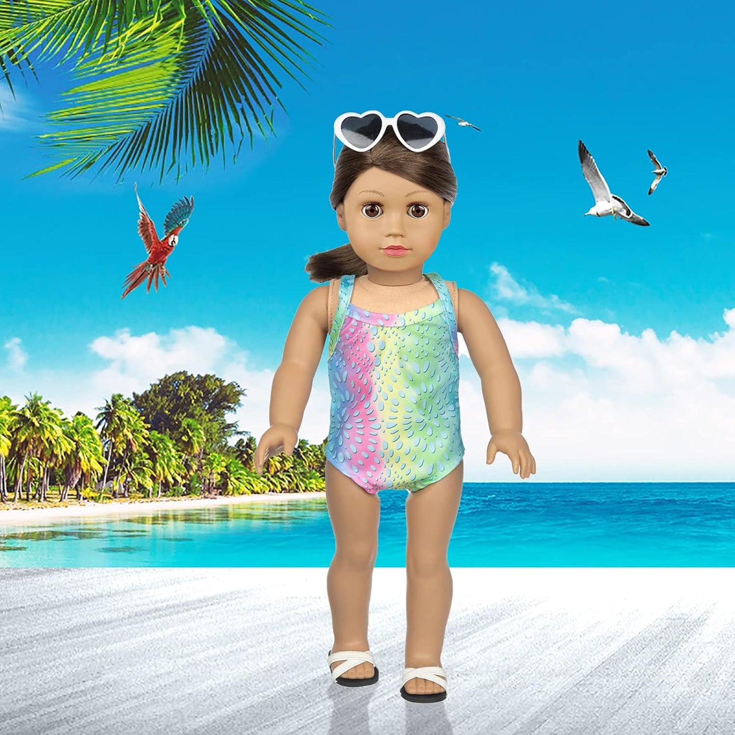 BDDOLL 23 piezas de ropa y accesorios de muñeca de 18 pulgadas para...