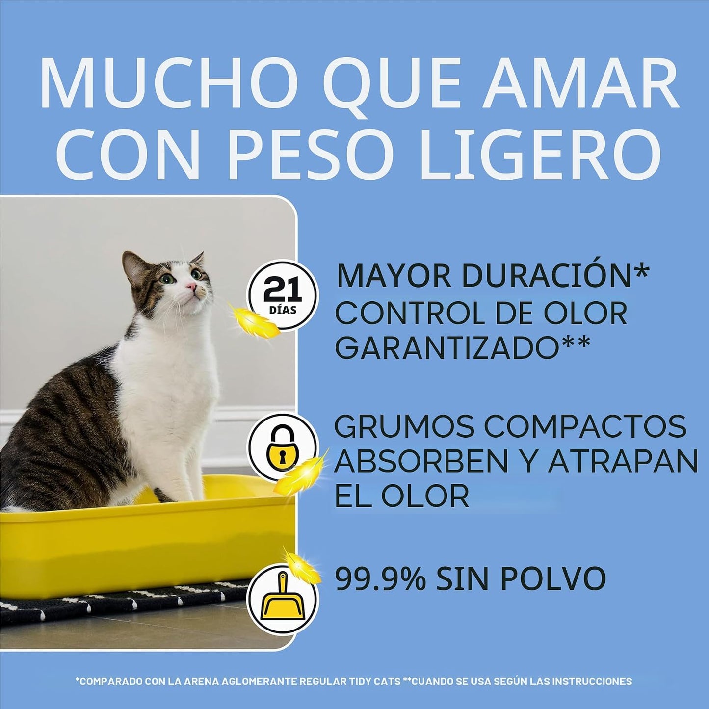 Purina Tidy Cats - Arena para gatos ligera, libre y limpia, sin per...