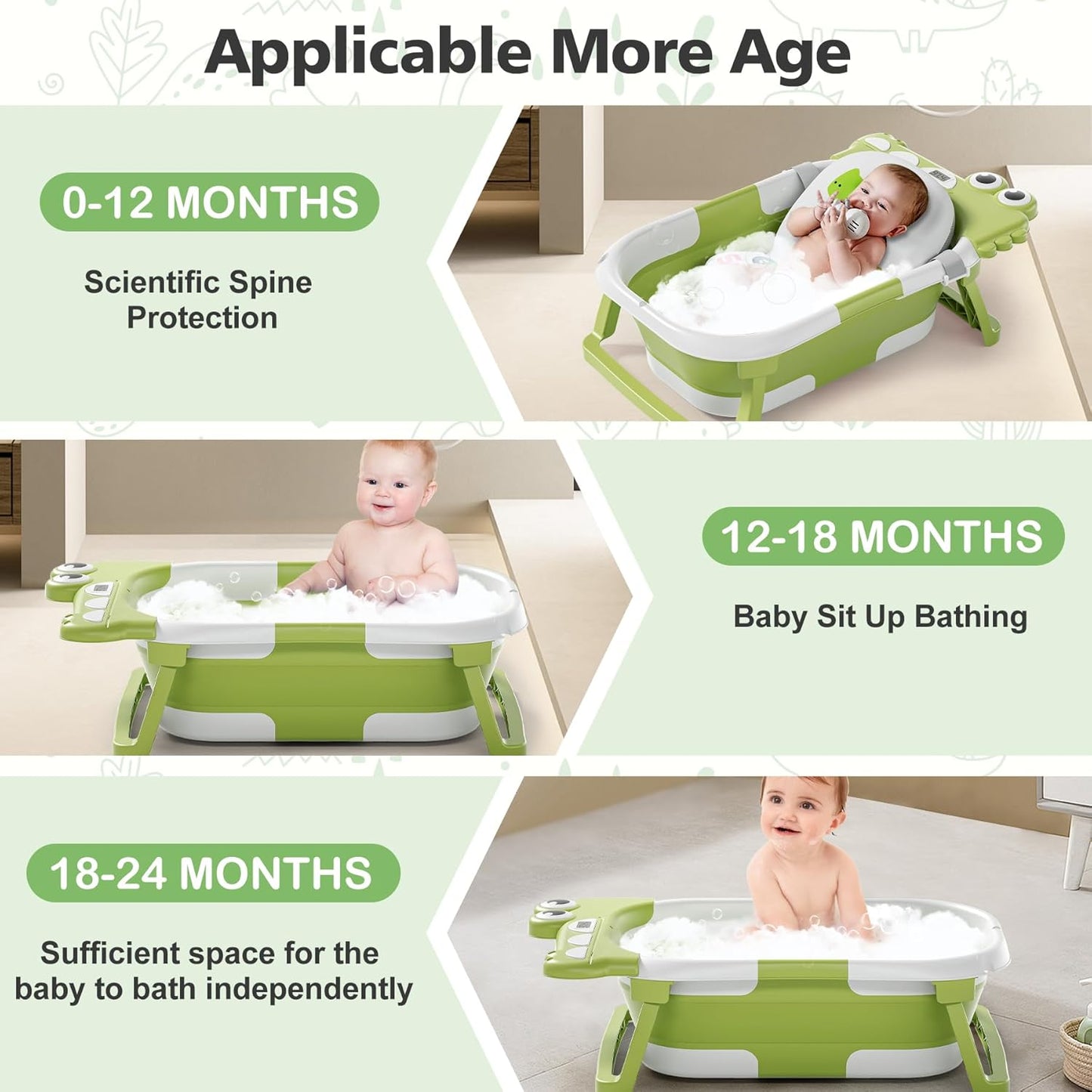 Bañera plegable para bebé recién nacido, bañera de baño plegable co...