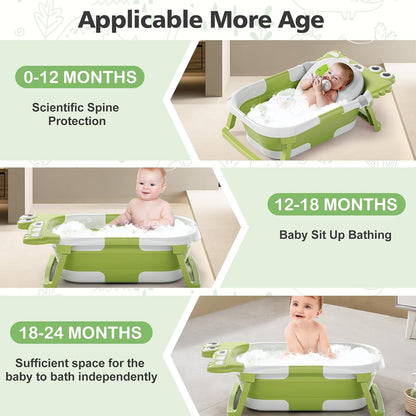 Bañera plegable para bebé recién nacido, bañera de baño plegable co...