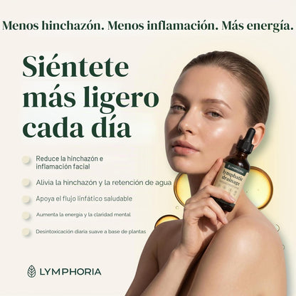 LYMPHORIA Gotas de drenaje linfático para aliviar la hinchazón y de...