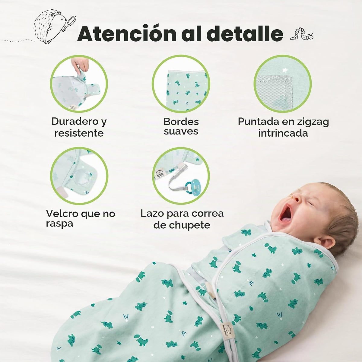 3 paquetes de sacos de dormir orgánicos para bebé - Mantas envolven...